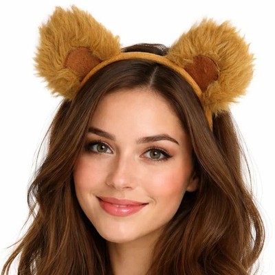 Brown Bear Ears Headband Costume Accessory Animal Fancy Dress World Book Day