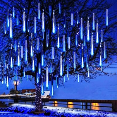 288 LED Solar Lights 8 Tube Meteor Shower Rain Light String Garden Party Outdoor