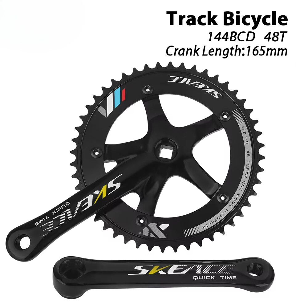 ピスト クランク 165mm 144 BCD 48T 165mm 144BCD Track or Road Bike Crankset Fixed Gear