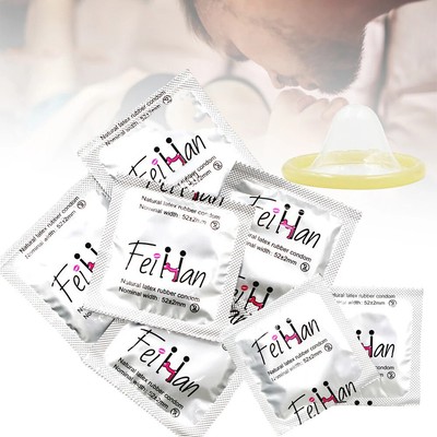 10Pcs Small Size Tight Condoms Ultra Thin Latex Condom Men Products 55mm Spike