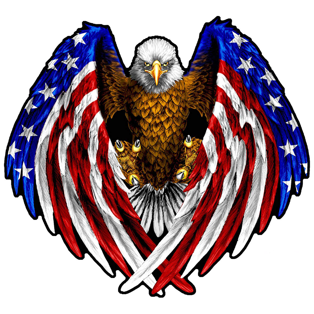 Bald Eagle Usa American Flag Car Truck Window Decal Sticker Vinyl