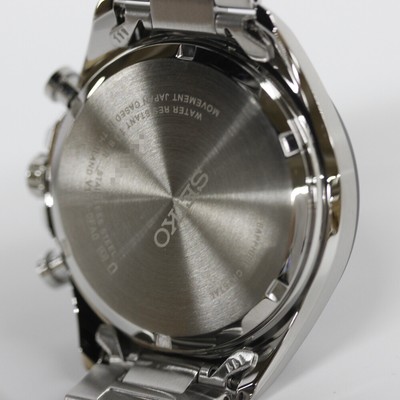 Pre-owned Seiko Selection Sbpy167 Analog Solar Powered Sapphire Crystal Black Silver