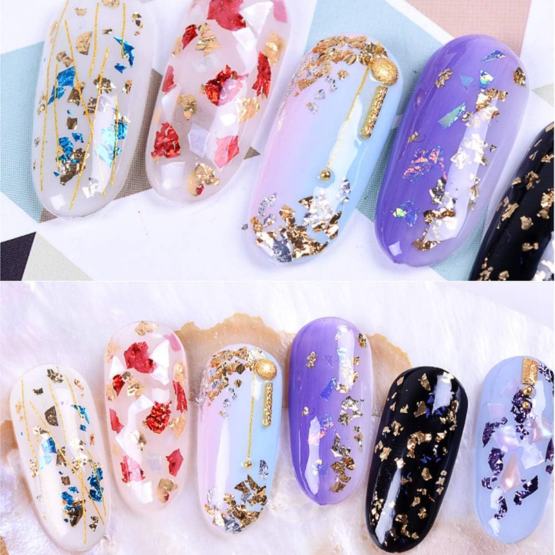 Gold Foil Flakes for Resin, Paxcoo Gold Foil Flakes, Metallic Leaf for Nails,Nai