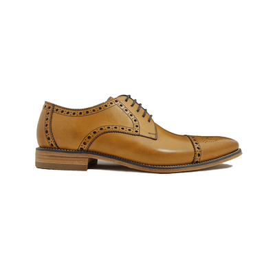 loake mens tan calf foley brogue shoes