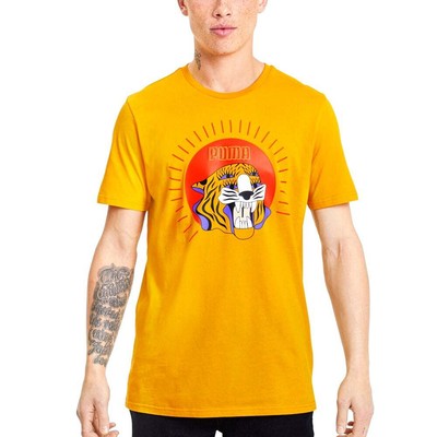 Puma 596419-25 Mens Art Series Graphic Crew Neck Футболка с коротким рукавом Повседневная