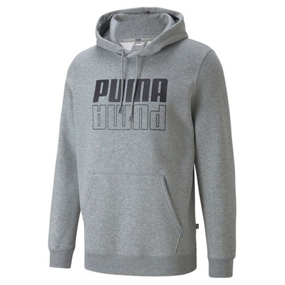

Мужская серая повседневная верхняя одежда Puma Power Logo Fleece Pullover Hoodie 589409-03, Grey