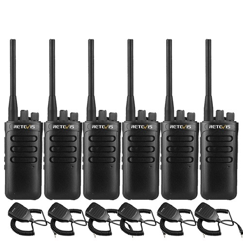 6pcs Retevis RB85 UHF Walkie Talkie 16CH Two Way Radio for C