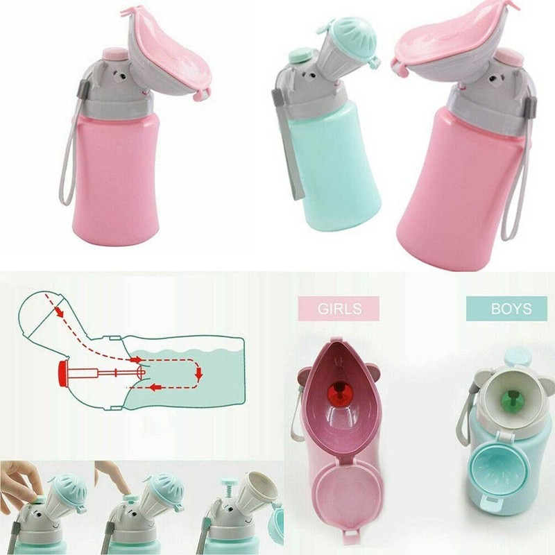 Kid Portable Urinal Toilet Potty Training Baby Boy Girl Cars Travel Supply 500ML