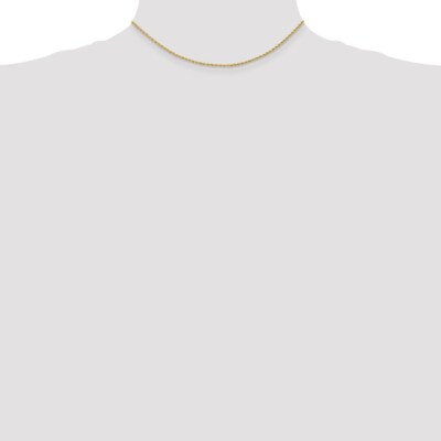 Pre-owned Skyjewelers Real 14k Yellow Gold 1.50mm Regular Rope Chain; 14 Inch; Lobster Clasp