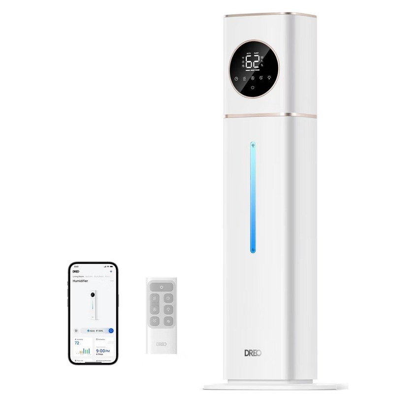 DREO Smart Ultrasonic Humidifier, 100H Runtime for Large Rooms -