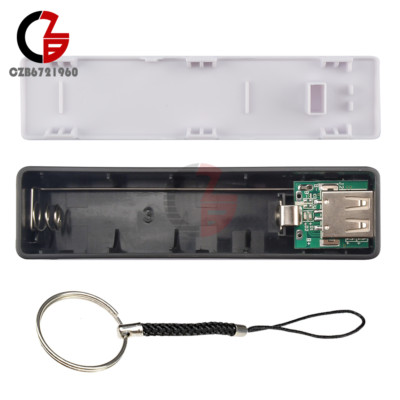 Portable DIY Black USB Power Bank Charger Pack Box Battery Case For 1x18650 New