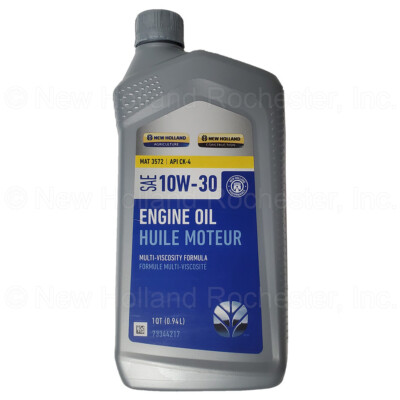 New Holland 1 Qt Engine Oil SAE 10W-30 CK-4 MAT 3572 Part # 73344217