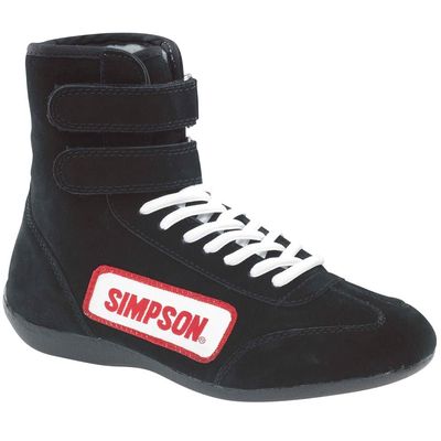 SIMPSON HIGHTOP RACE SHOE BLK SIZE-12 SFI 3.3/5 SPECS #28120BK NOMEX-LINED FLEEC