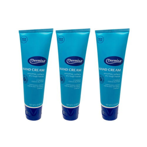 Dermisa Hand Cream with Vitamin-E, Softens and Protects 3 Oz / 85 g. - Pack of 3