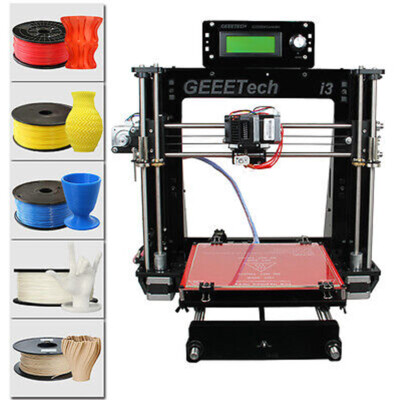 Geeetech Acrylic Prusa i3 Pro B 3D Printer Desk Printer 200*200*180MM US