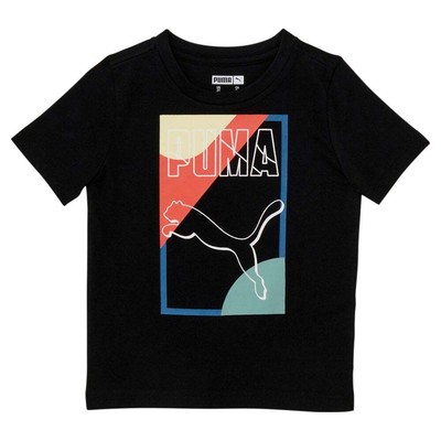 

Футболка Puma Go For Fashion с круглым вырезом и коротким рукавом с рисунком для маленьких мальчиков, размер, Черный, Puma Go For Fashion Graphic Crew Neck Short Sleeve T-Shirt Toddle