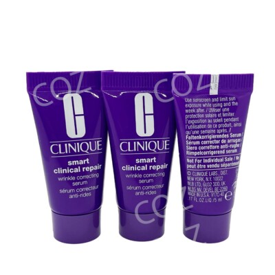 3 x Clinique Smart Clinical Repair Wrinkle Correcting Serum 5ml = 15ml/0.5oz NEW