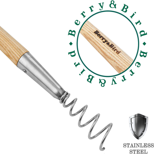 Berry&Bird Hand Corkscrew Weeding Tool Manual Weed Puller Garden Tool T-Handle