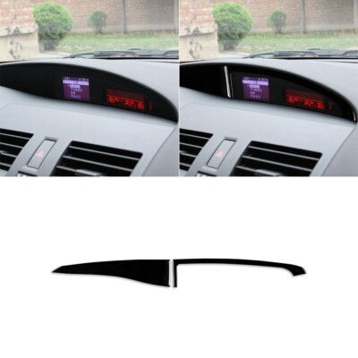 Glossy Piano Black Dashboard Display Screen Panel Cover For Mazda 3 Axela 10-13
