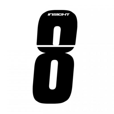 Insight 2'' Side Plate Numbers 8 Black