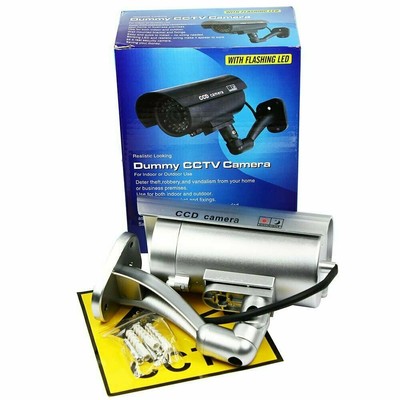 3 Pack IR Bullet Fake Dummy Surveillance Security Camera CCTV & Record Light