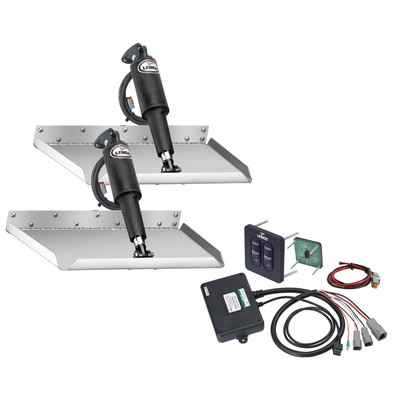 Lenco Marine Boat 12x12 Edgemount Trim Tab Kit w/Tactile Control Switch Kit 12V