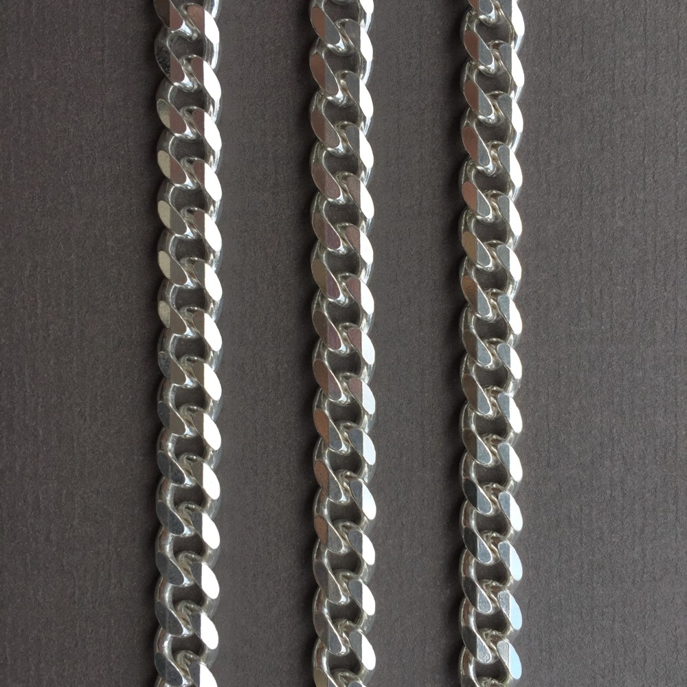 Pre-owned Handmade 7mm Mens Curb Cuban Link Chain Necklace Pendant 925 Sterling Silver 56gr 28 Inch