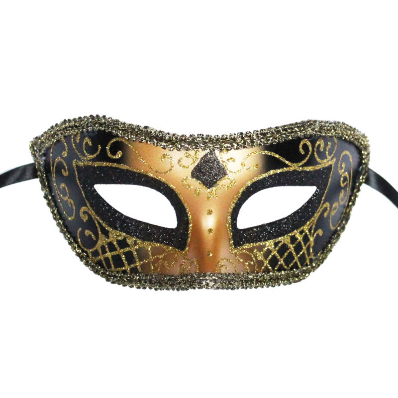 Black Venetian Mask Masquerade Ball Prom Party Mardi Gras Halloween Wedding 