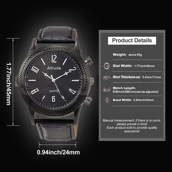 64G 1080P Wrist Watch Hidden Camera Video Recorder Spy Camera Night Vision - Image 4