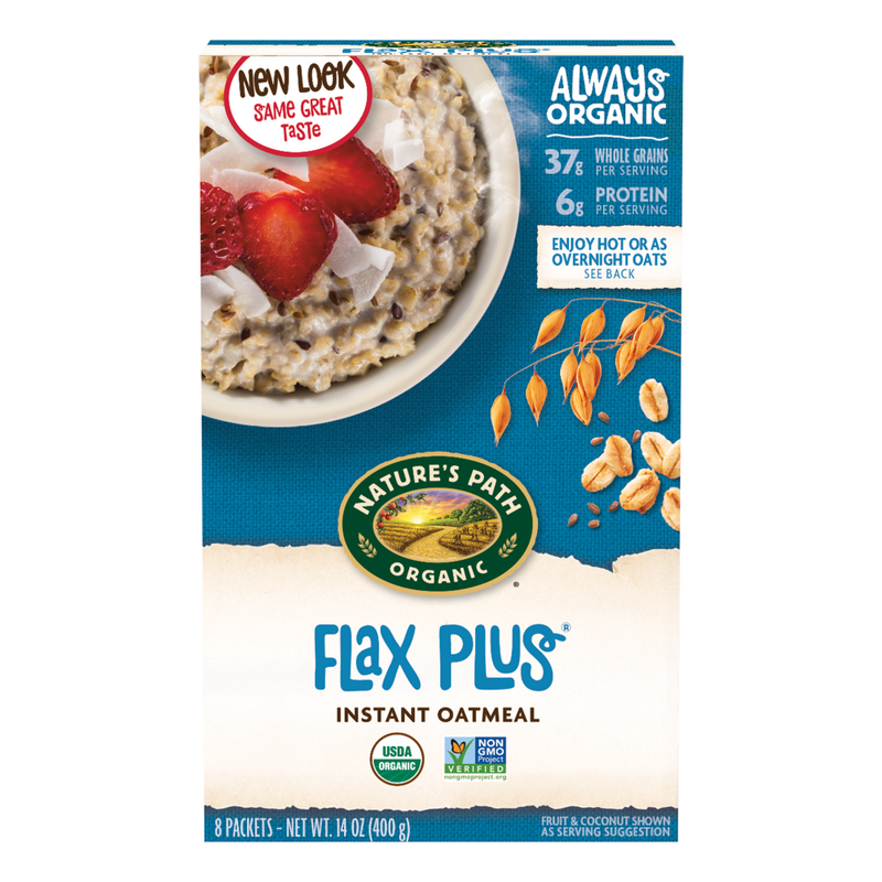 (4 Pack) Nature'S Path Organic Instant Oatmeal Flax Plus 1.41 Oz 8 Packets