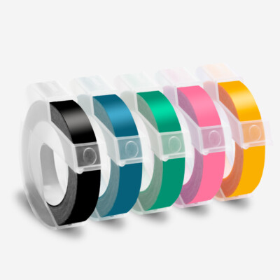 DYMO Embossing Label Maker or 5 DYMO 3D Label Tape 3/8'' 9mm, Dymo Omega Maker