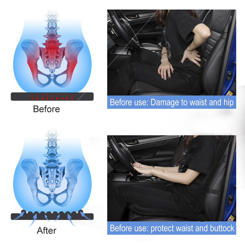 8Mode Massage Seat Cushion with Heated Back Neck Massager Chair for Home&Car New