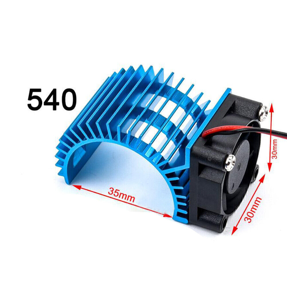 RC 380 540 Motor Aluminum Cover Heat Sink with Cooling Fan for 1/8 1/10 RC Car