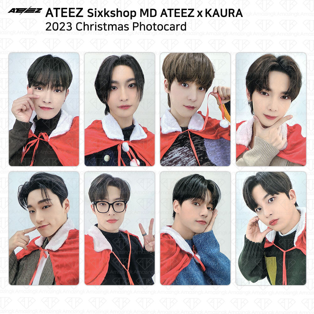 ATEEZ x KAURA 2023 CHRISTMAS トレカ　3set24枚 ATEEZ x KAURA 2023 Christmas POCA Set Photocard Sixkshop