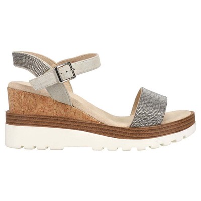 

Женские серые повседневные сандалии на металлической танкетке VANELi Cedra CEDRA-310847, Grey, VANELi Cedra Metallic Wedge