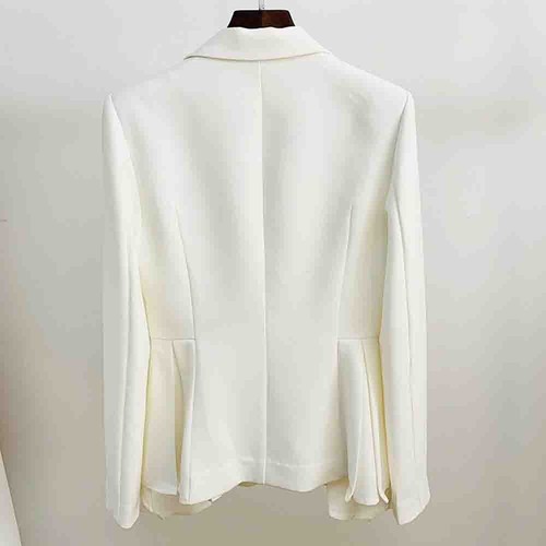 Pre-owned Handmade Custom Made To Order Women One-button Wide-leg Blazer Pant Suit Plus 1x-10x L646 In White/printed