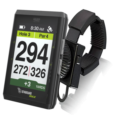 IZZO SWAMI MAX 3.5" X-LARGE ROTATING SCREEN GOLF GPS +FREE £29.99 CART MOUNT