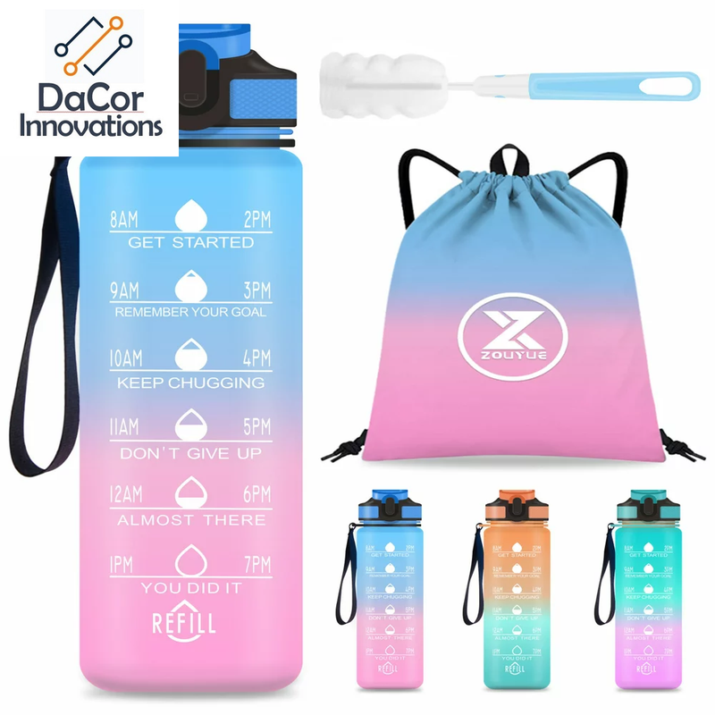 32 Oz Motivational With Time Marker, Bag And Cleaning Brush 