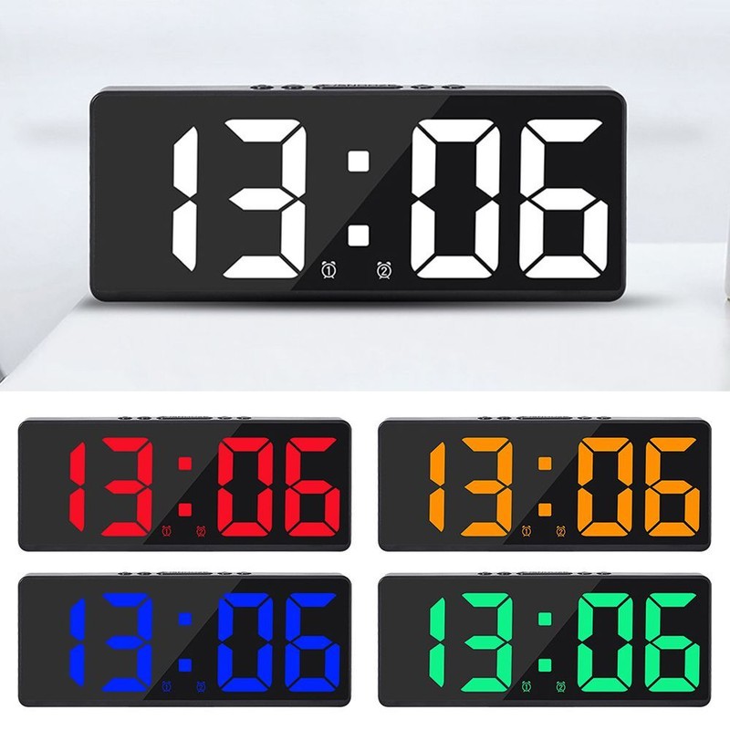 Number Clock Backlight Electronic Clock Large Number Alarm Clock LED Digital
