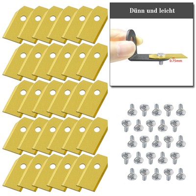 30 Titan Messer 0.75mm Ersatzmesser Automower Gardena Husqvarna Messer Klingen