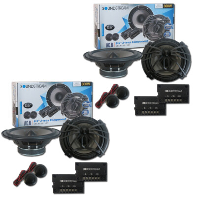 4 X Soundstream AC.6 6.5-inch 6.5'' 2-way Car Audio Component Speaker System