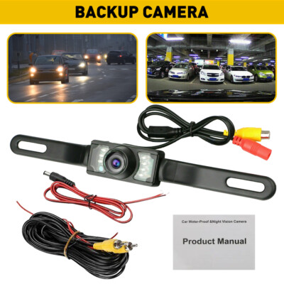 Car Rear View Backup Camera Parking Reverse Back Up Camera Waterproof CMOS 7LED