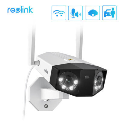 8MP WiFi IP Camera Dual Lens Reolink Duo 2 WiFi 180° Angle Spotlight w/SD Card