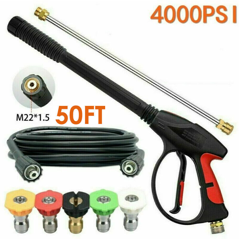 High Pressure 3000PSI Car Power Washer Gun Spray Wand Lance 