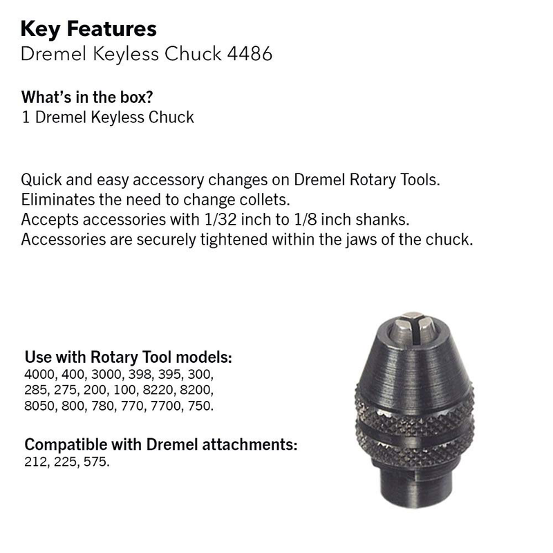 Dremel 4486 MultiPro Keyless Chuck