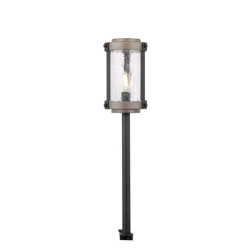 Hampton Bay Collier Low-Voltage Gray Outdoor LED Pathway Light Seeded