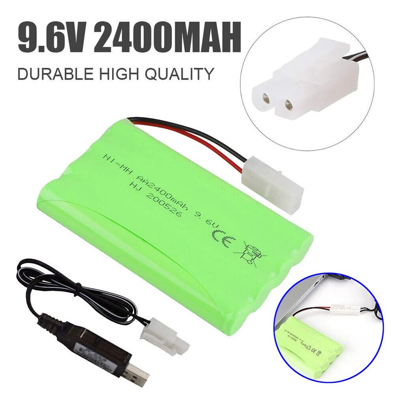 Rc Wiederaufladbarer 9,6 V 2400 Mah Ni-Mh Akku Pack Usb-LadegerÃ¤T Set FÃ¼R Drone