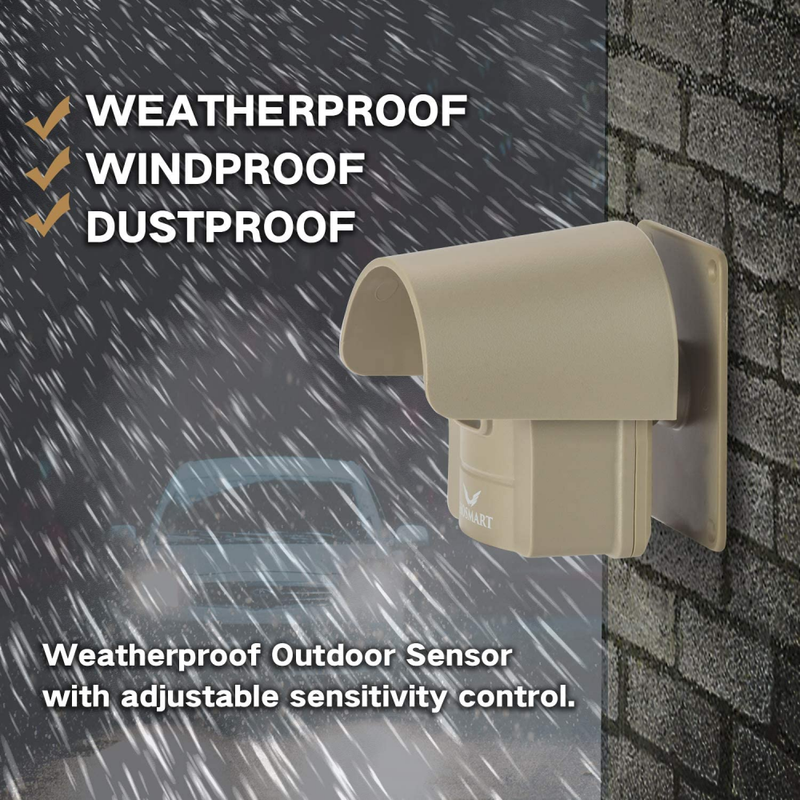 1/4 Mile Rechargable Driveway Alarm Wireless Motion Sensor Alert Security System