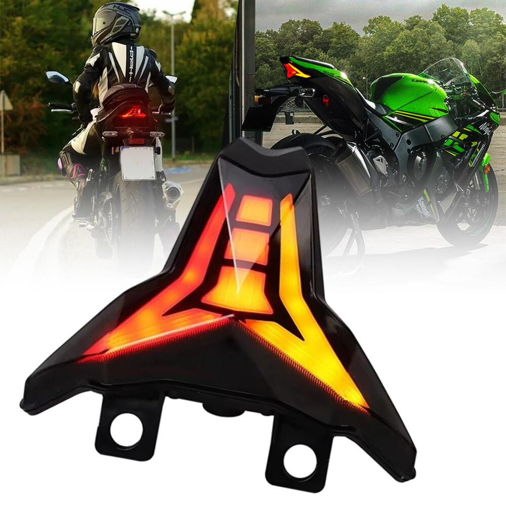 パーツ STRONGLIGHT TWISTER 108mm LED Tail Light Break Turn Signal For 2018-2024 Kawasaki