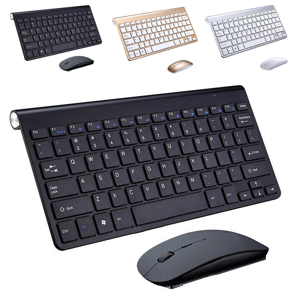 Wireless Keyboard & Mouse Combo Mini USB 2.4G Ultra Slim For Windows PC Laptop